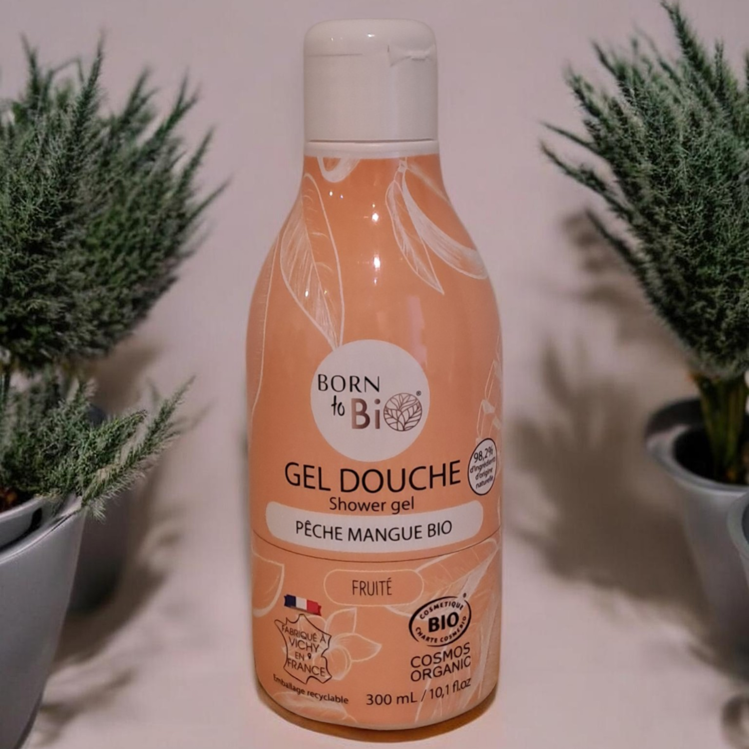 🚿 Gel Douche Pêche & Mangue Certifié Bio – Douceur Fruitée & Sensorielle