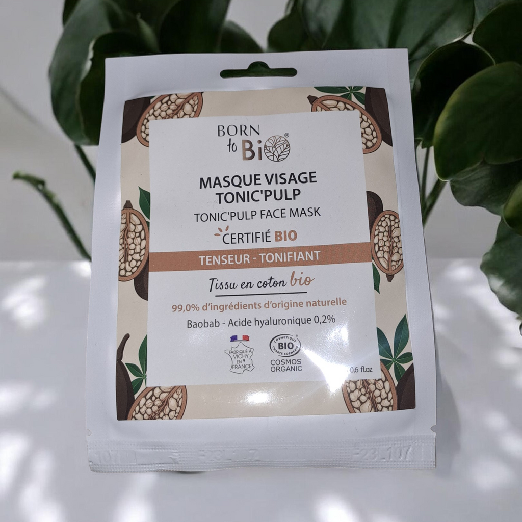 Masque visage bio hydratant Tonic'Pulp – Acide hyaluronique & baobab