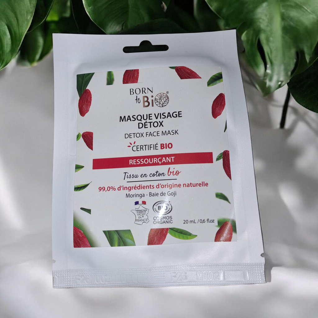 Masque Visage Détox Bio en Coton – Peau Purifiée et Éclatante