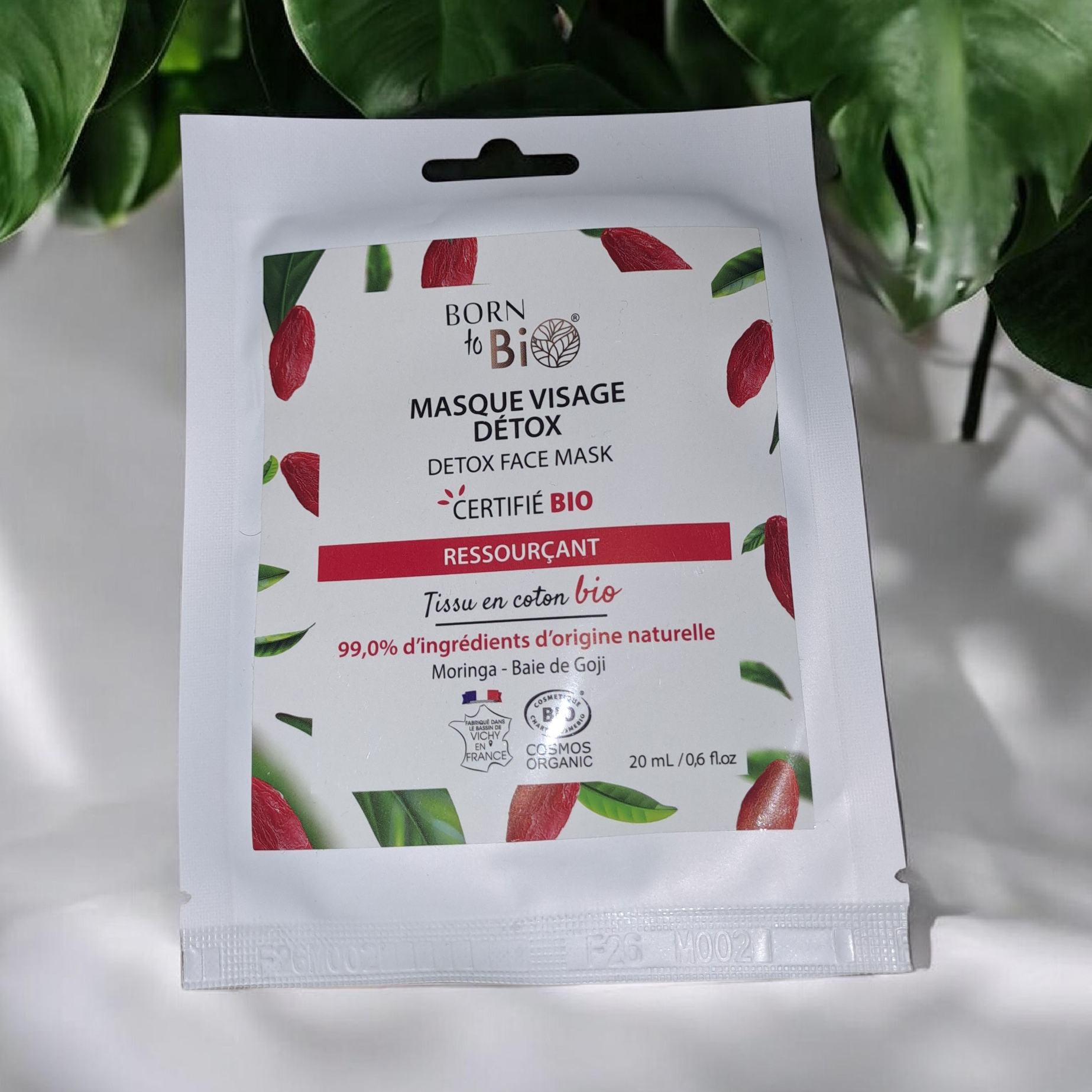 Masque Visage Détox Bio en Coton – Peau Purifiée et Éclatante