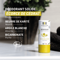 Déodorant solide BIO a l'écore de cédrat