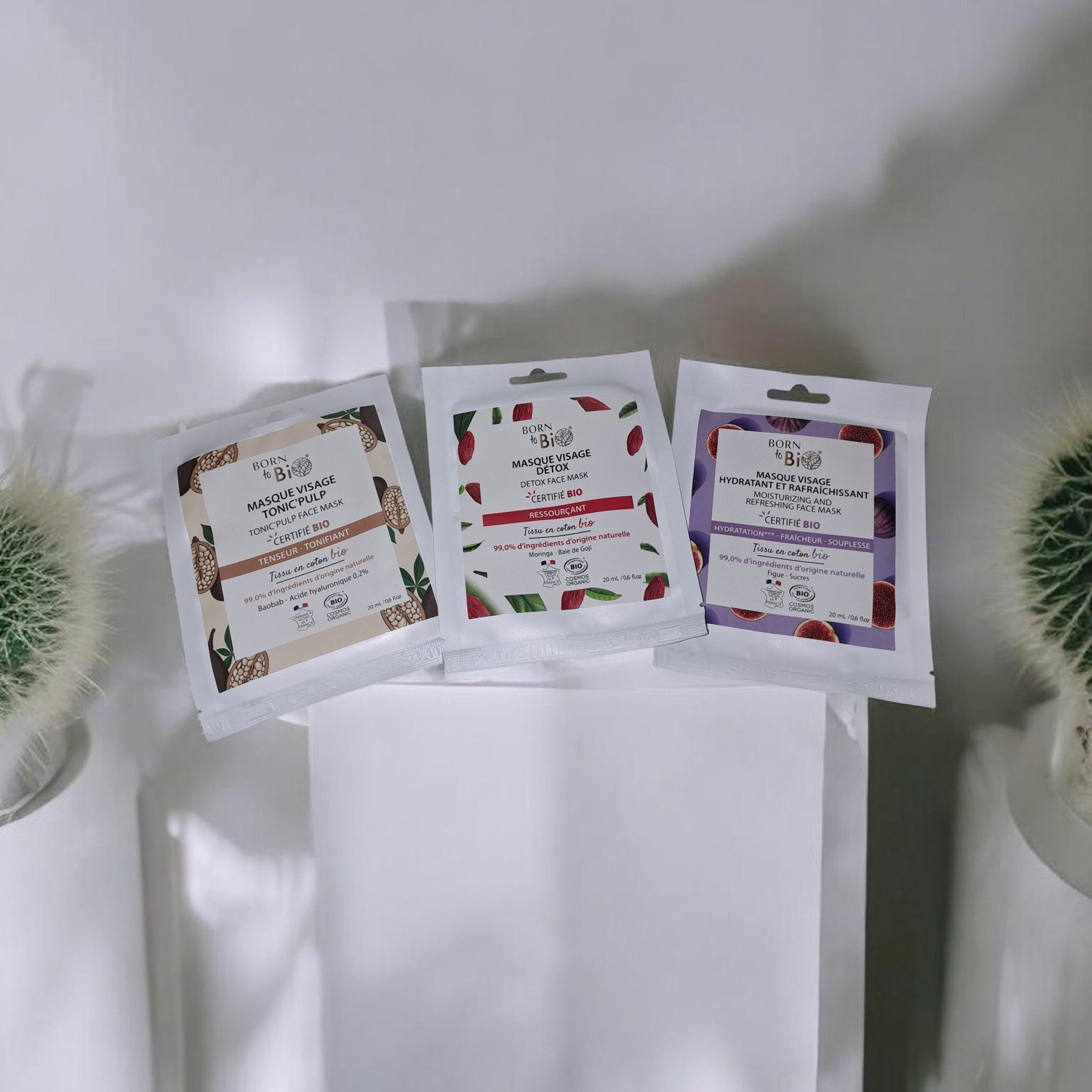 Masque Visage Détox Bio en Coton – Peau Purifiée et Éclatante