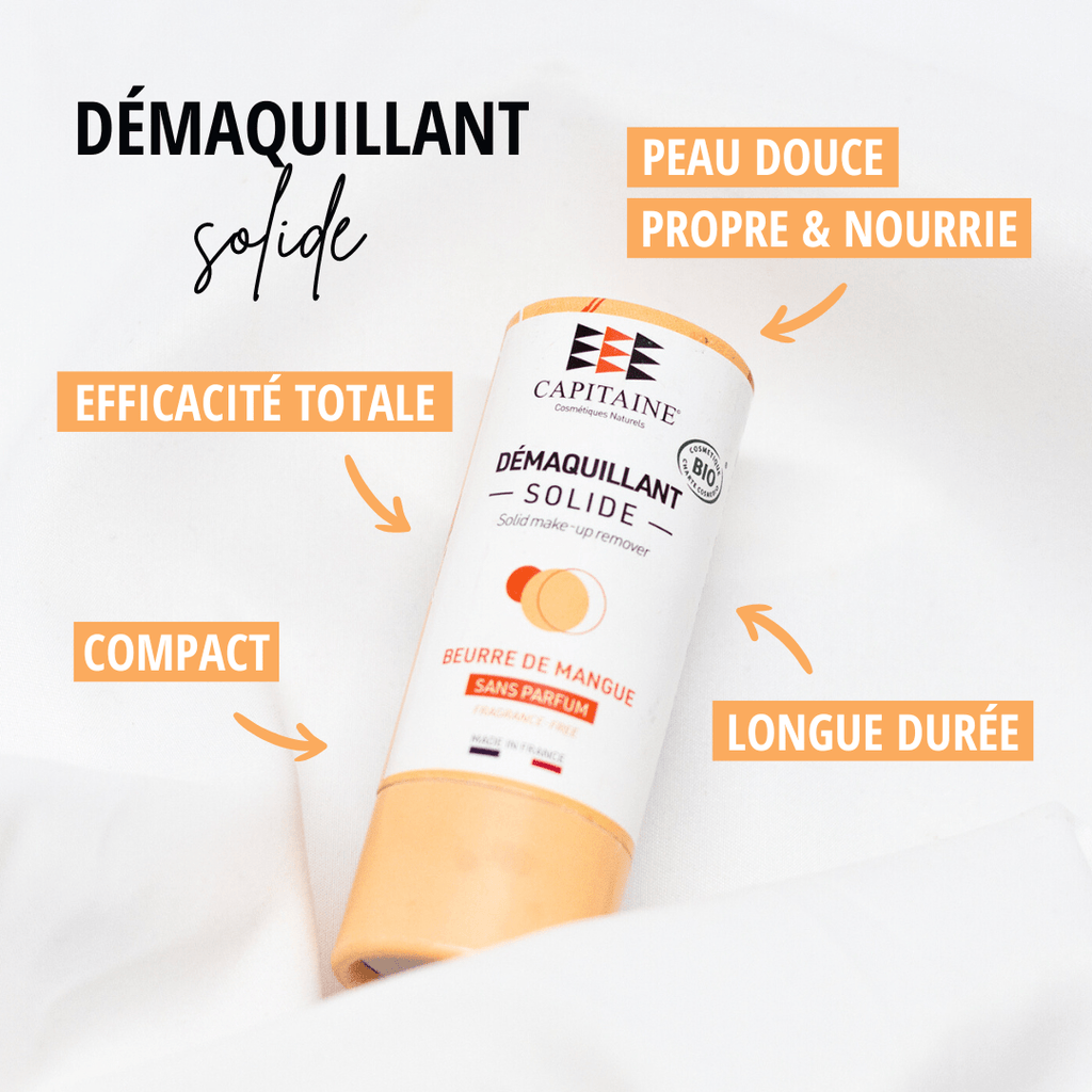 Démaquillant solide bio au beurre de mangue