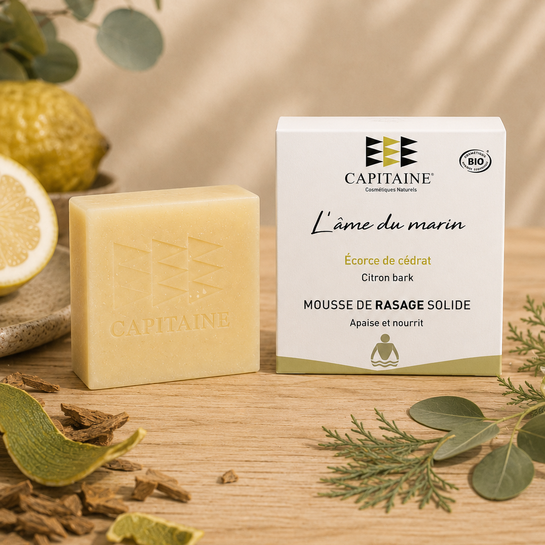 Mousse de rasage solide BIO à l’écorce de cédrat