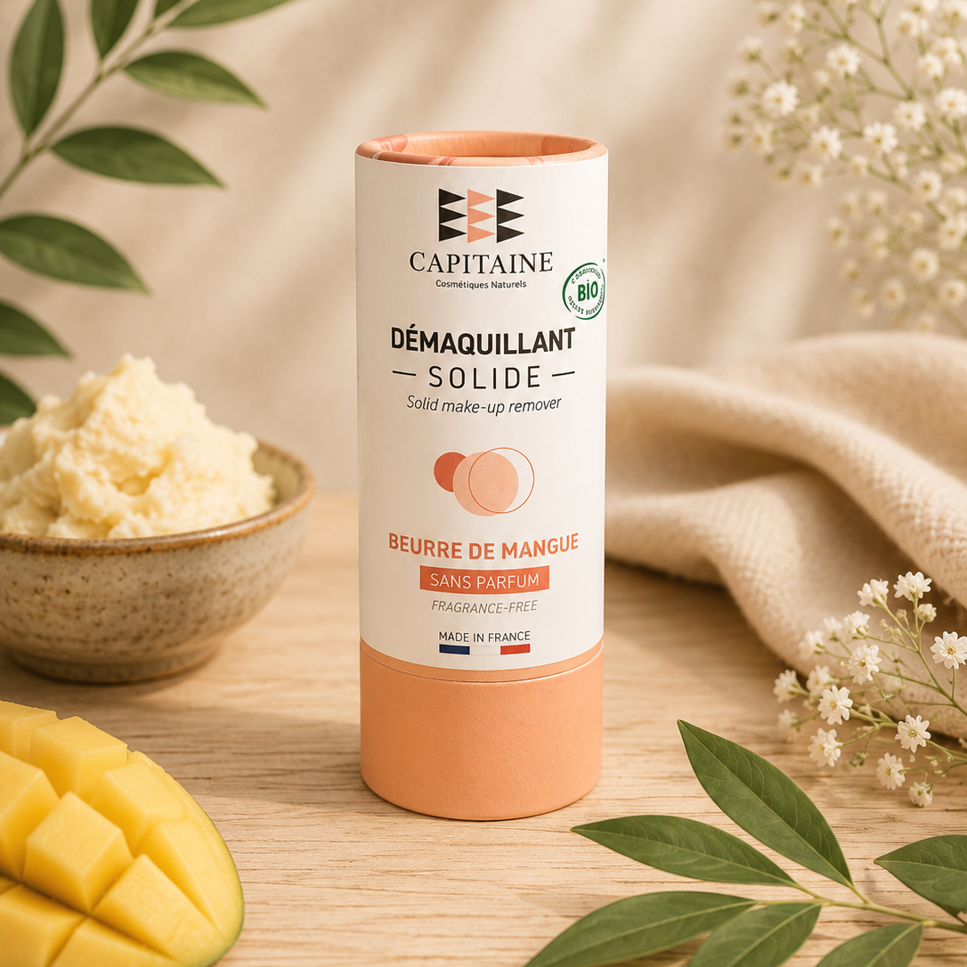 Démaquillant solide bio au beurre de mangue